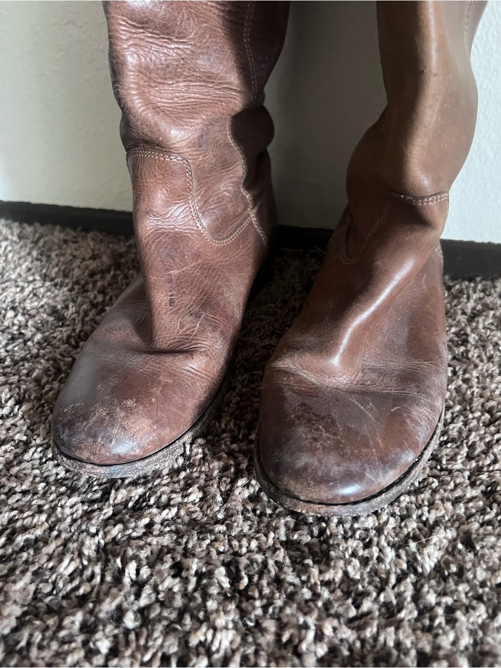 Frye Melissa Button Riding Boots - Cognac - Sz 7.5 - Picture 3 of 5